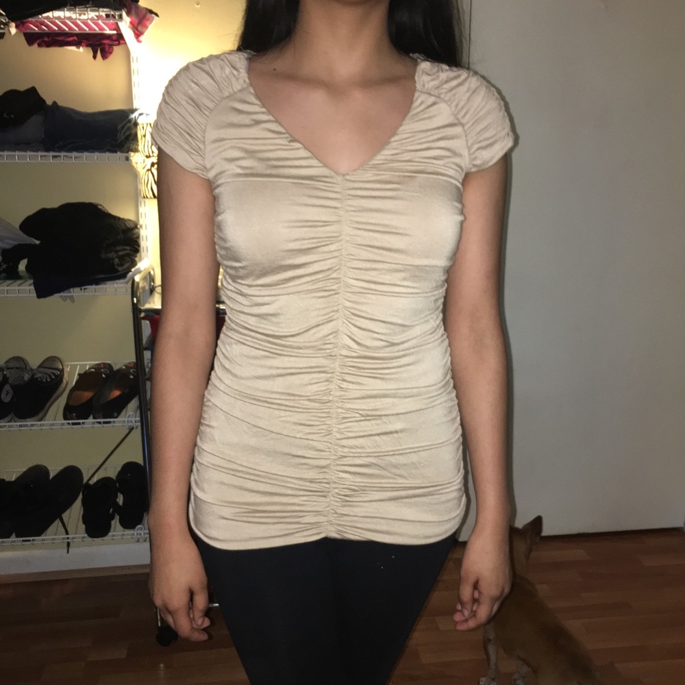 Gold Puffy Lined Shirt